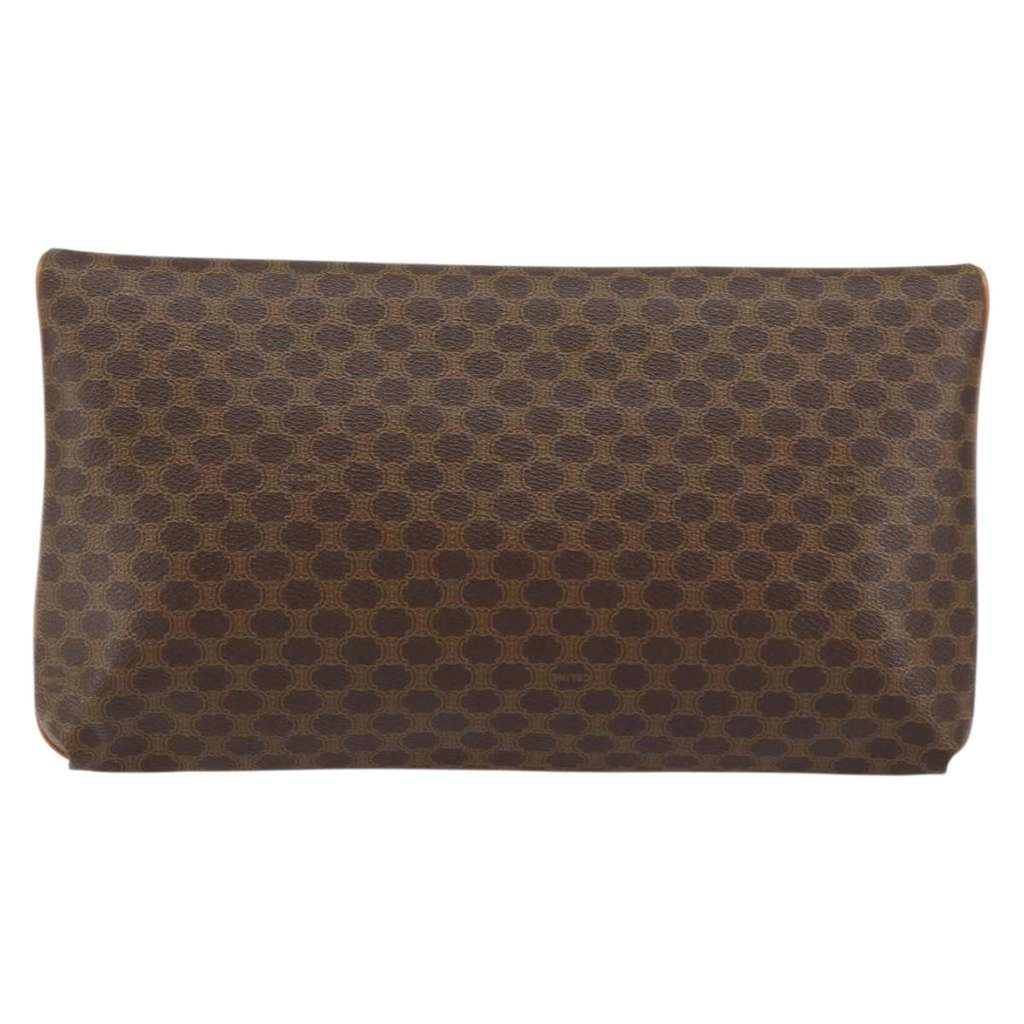 Celine Macadam Pochette Brown Canvas Good condition - Back View