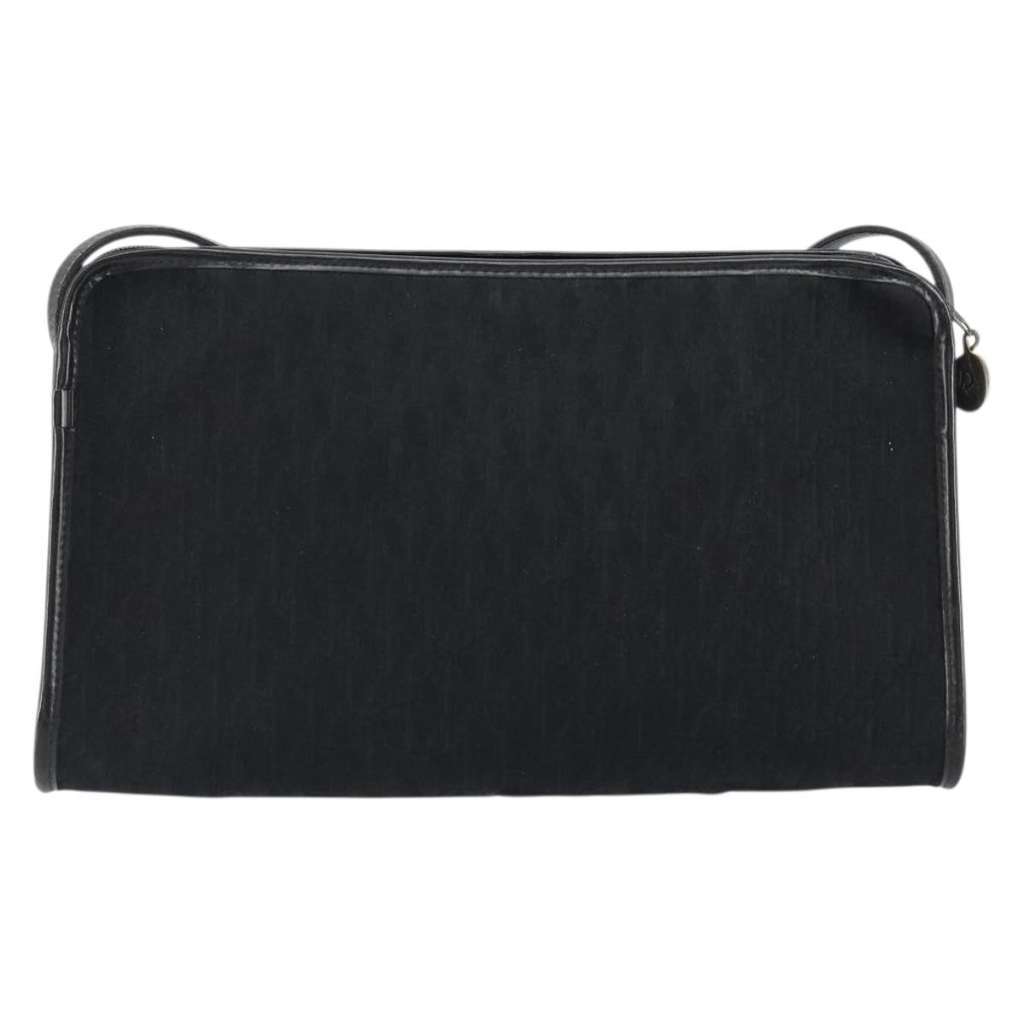 Christian Dior Vintage Trotter Shoulder Bag Black Canvas Good condition - Back View