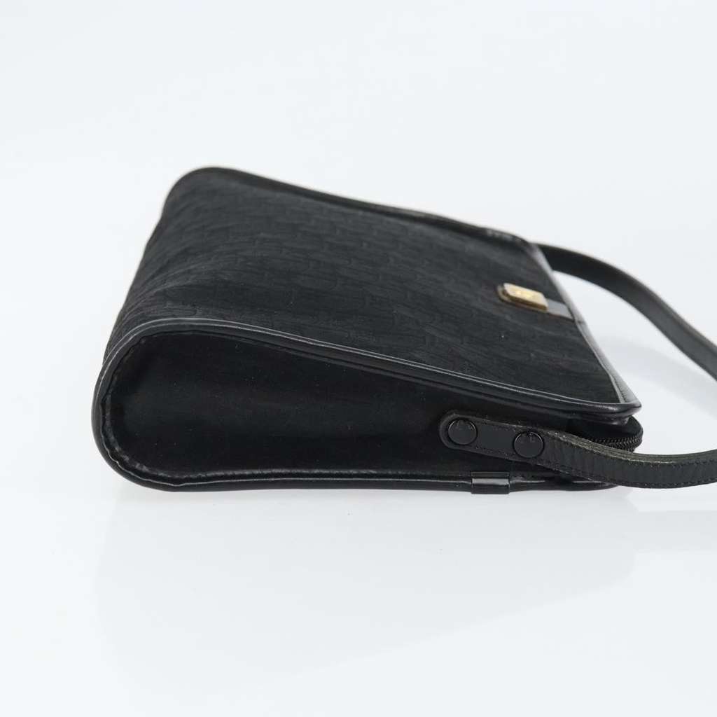 Christian Dior Vintage Trotter Shoulder Bag Black Canvas Good condition - Inside View