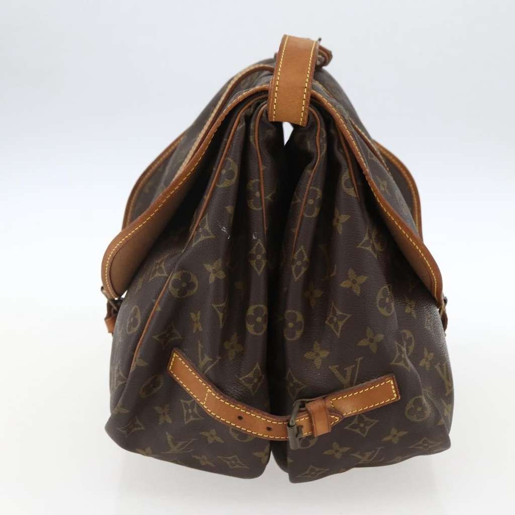 Louis Vuitton Saumur Handbag Brown Canvas Good condition - Inside View
