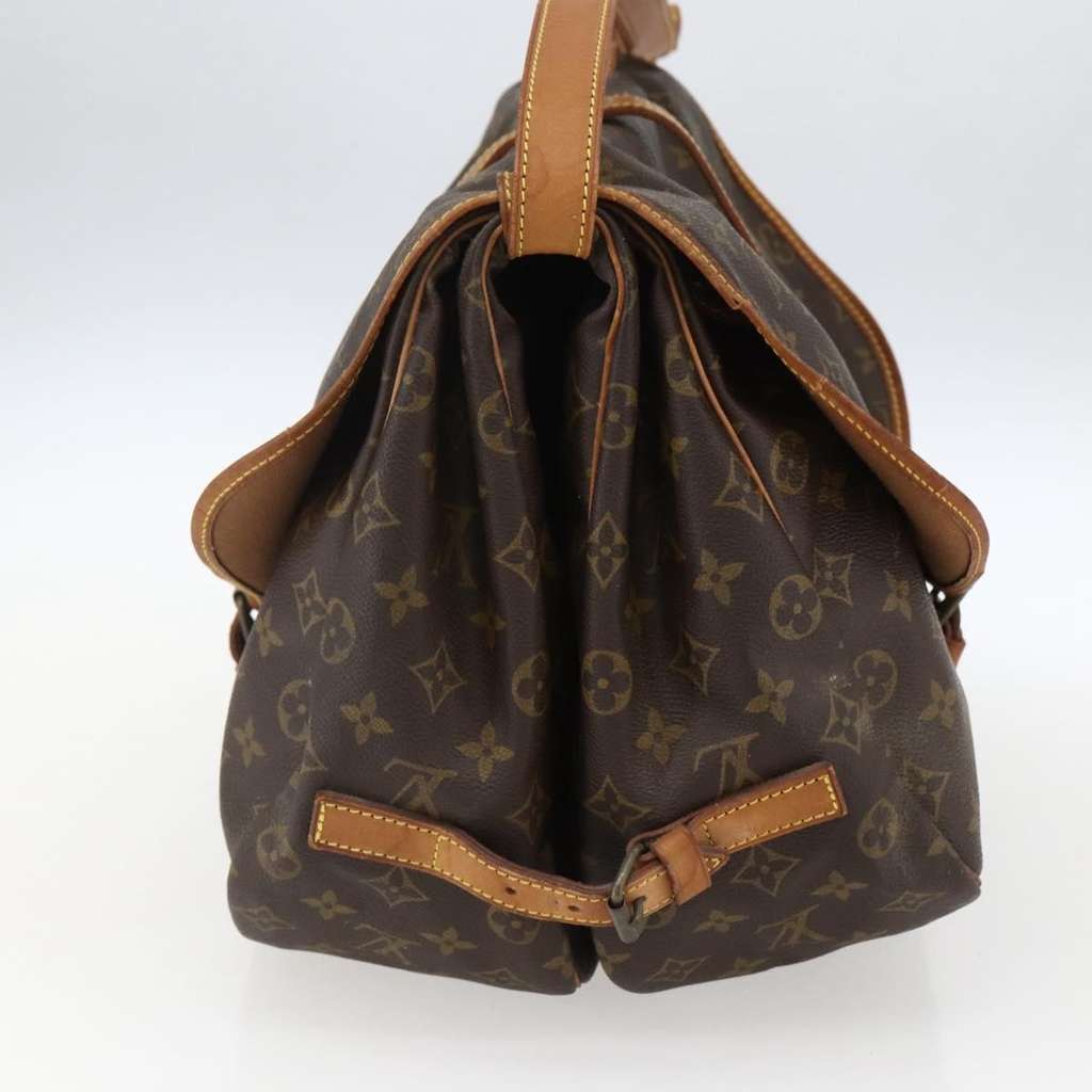 Louis Vuitton Saumur Handbag Brown Canvas Good condition - Model View