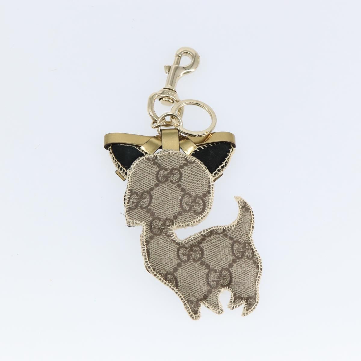 Gucci Dog Keychain Beige Canvas Good condition - Back View