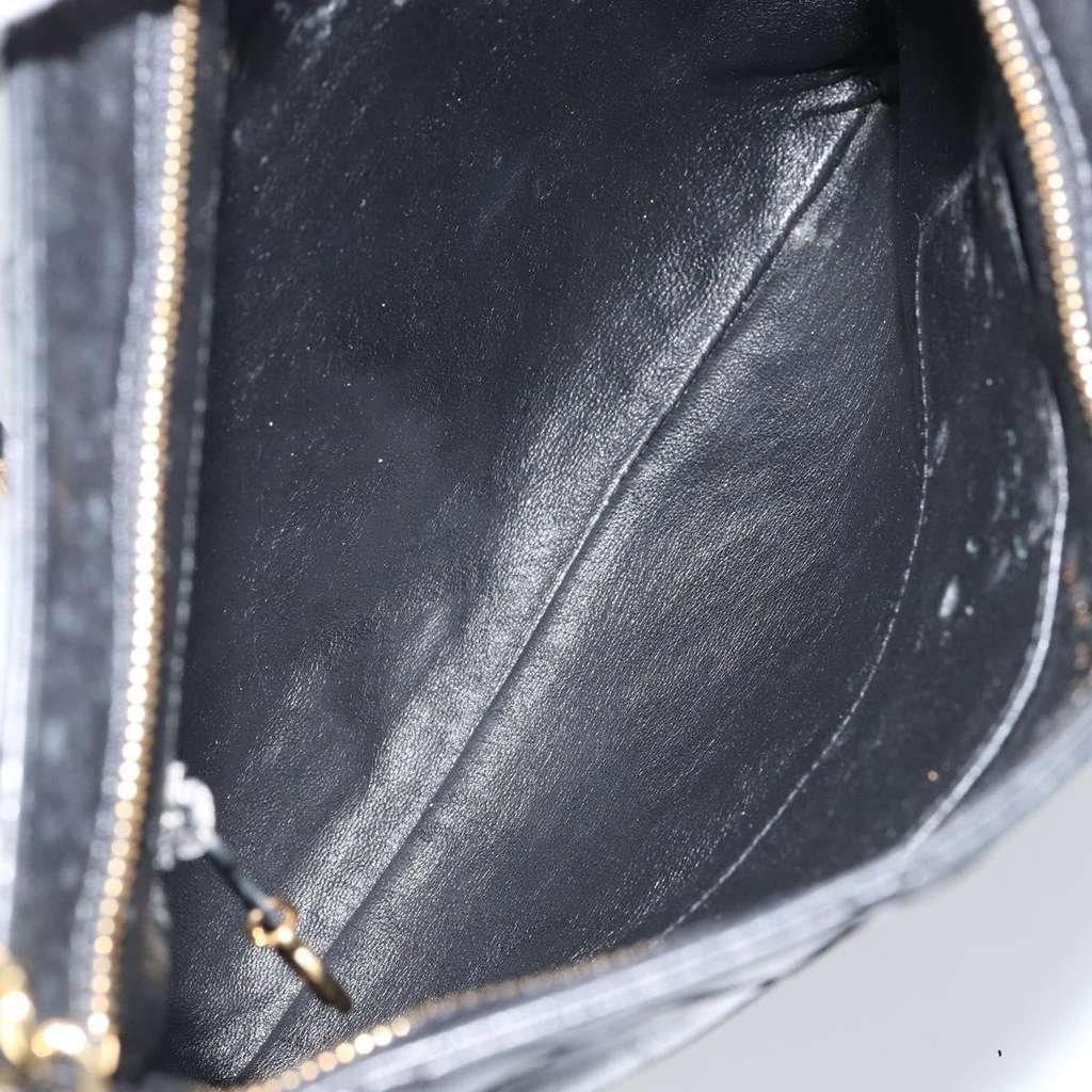 Chanel Vintage Shoulder Bag Black Leather Good condition - Box View