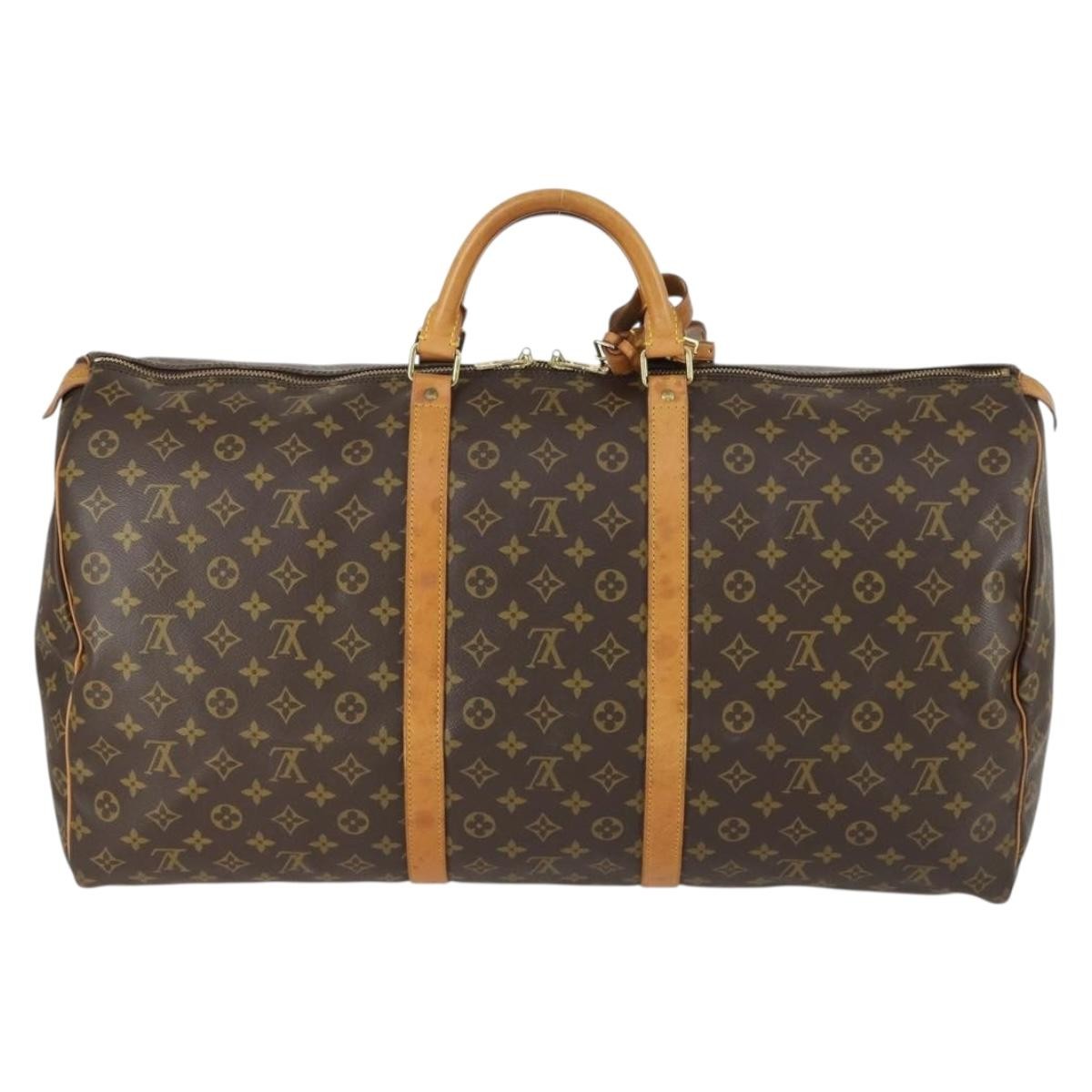 Louis Vuitton Keepall Bag Brown Canvas Good condition - Back View