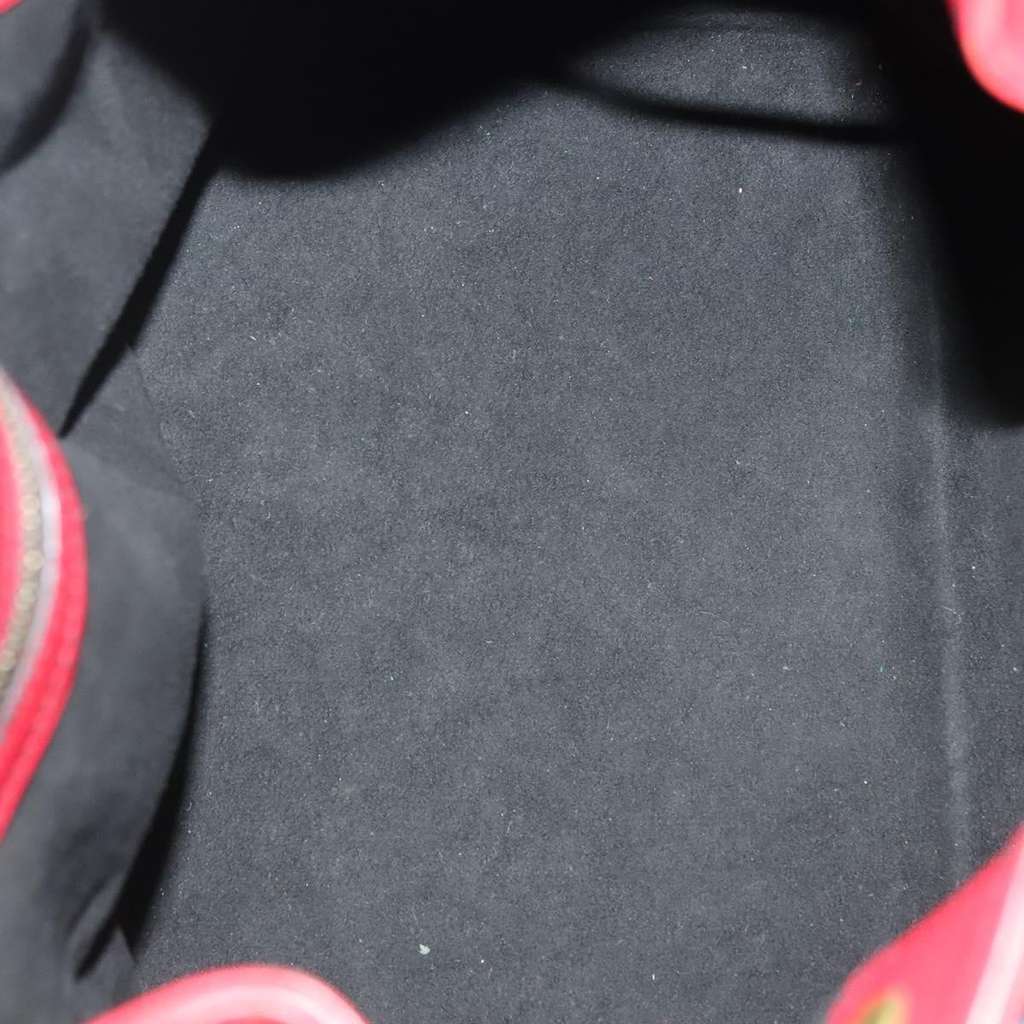 Louis Vuitton Petit Noe Handbag Red Leather Good condition - Box View