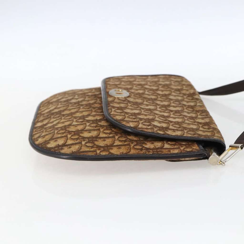 Christian Dior Vintage Trotter Shoulder Bag Brown Canvas Good condition - Model View