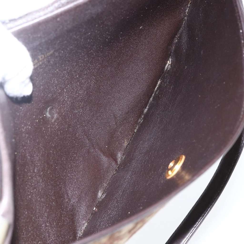 Christian Dior Vintage Trotter Shoulder Bag Brown Canvas Good condition - Box View