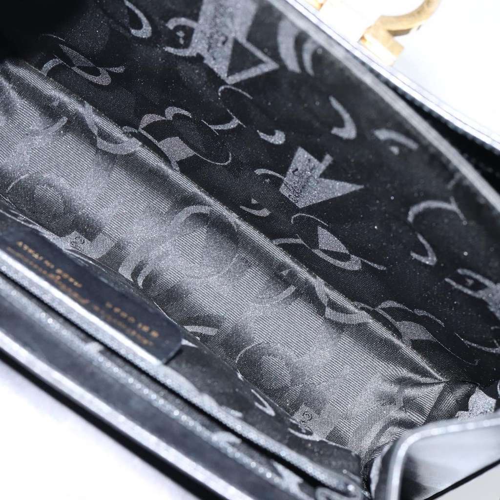 Salvatore Ferragamo Gancini Convertible Top Handle Bag Black Leather Good condition - Box View