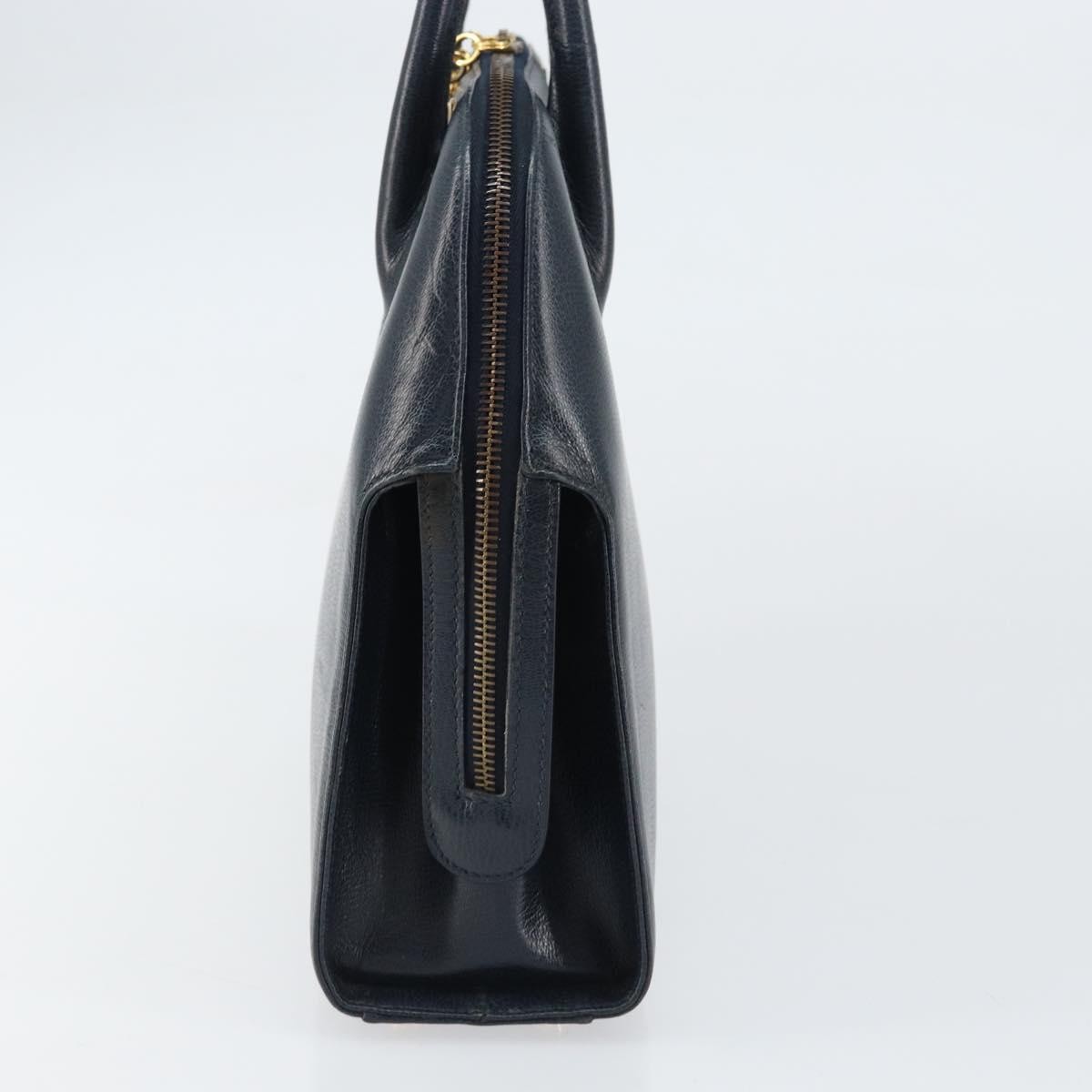 Salvatore Ferragamo Gancini handbag Navy Leather Good condition - Model View