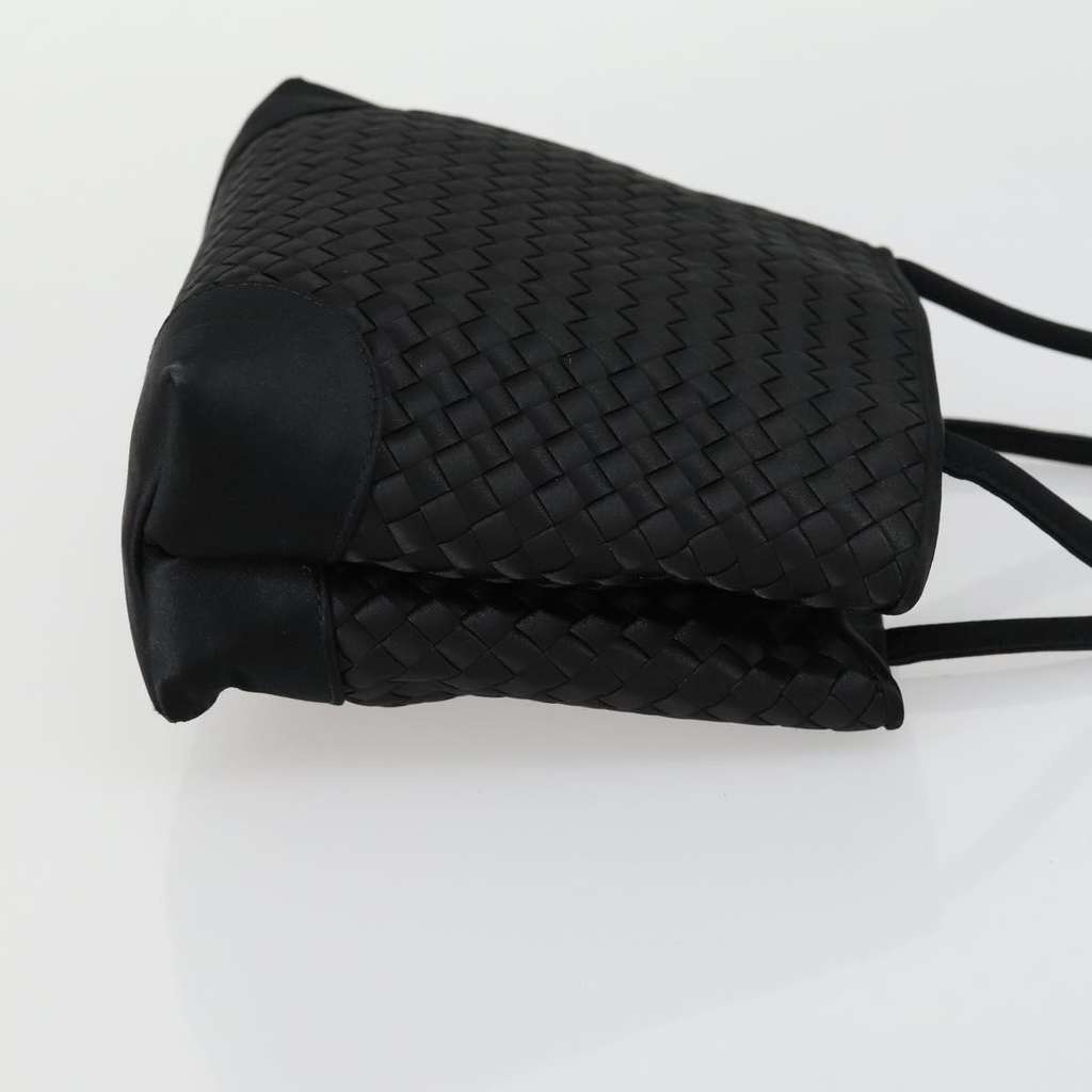 Bottega Veneta Intrecciato Handbag Black Satin Good condition - Inside View