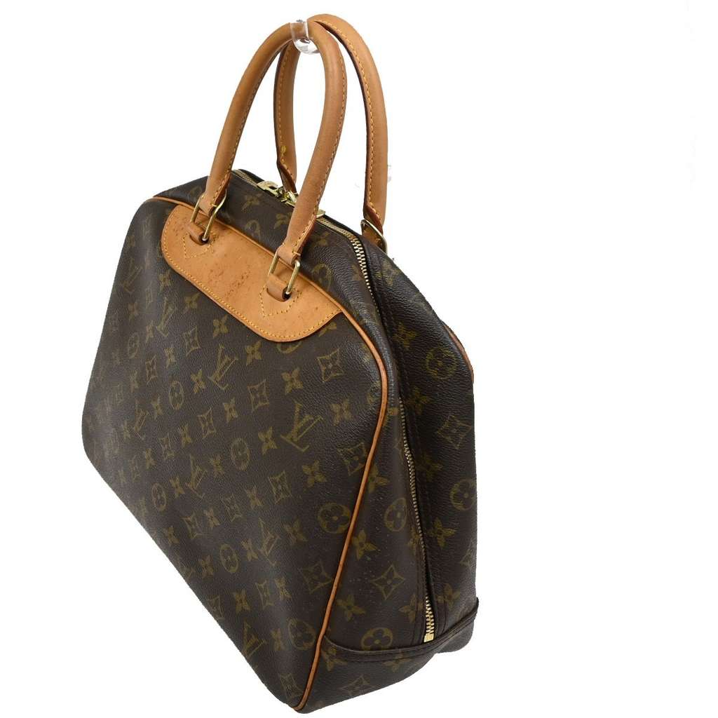 Louis Vuitton Deauville Handbag Brown Leather Good condition - Model View