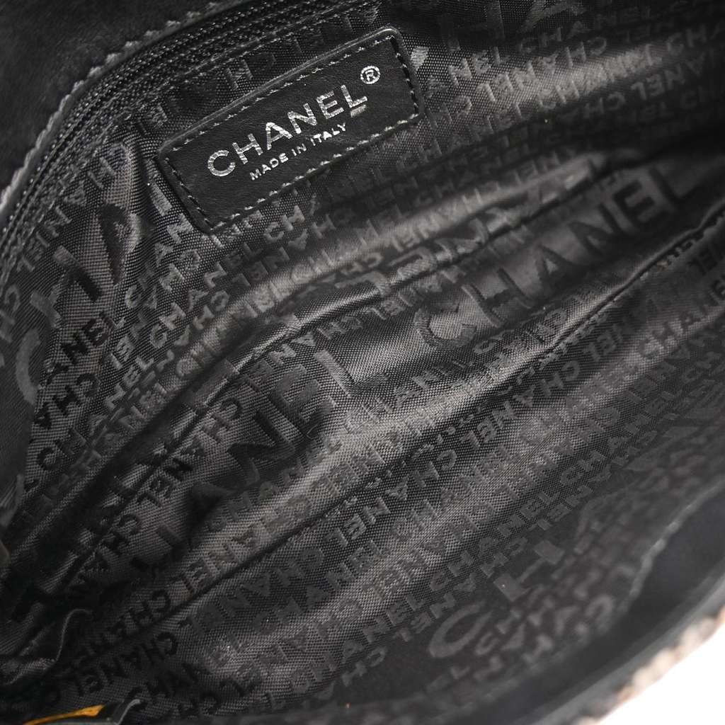 Chanel CC Tab Flap Shoulder Bag Black Tweed Good condition - Inside View