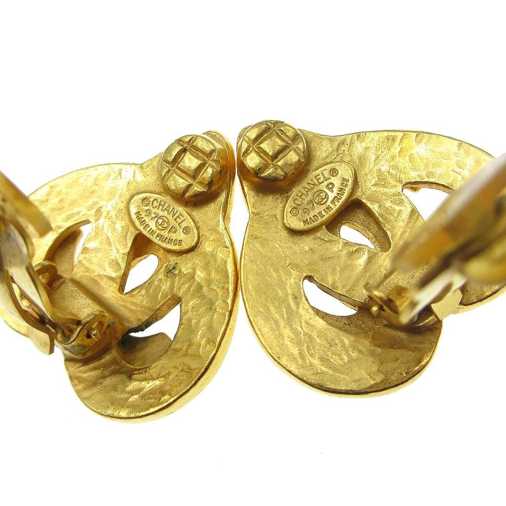 Chanel CC logo heart Gold Good condition - Inside View