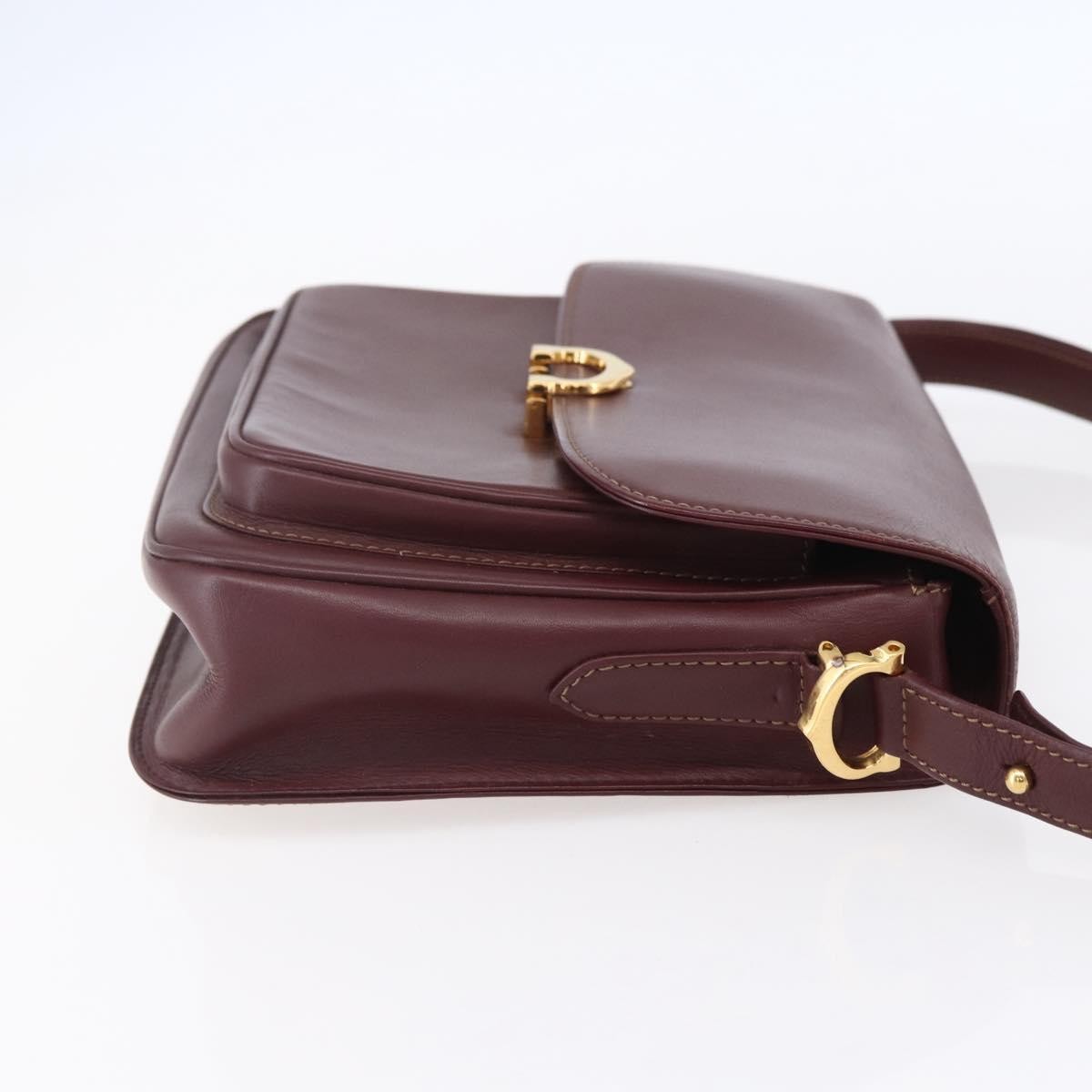 Cartier Must de Cartier Shoulder Bag Burgundy Leather Good condition - Model View