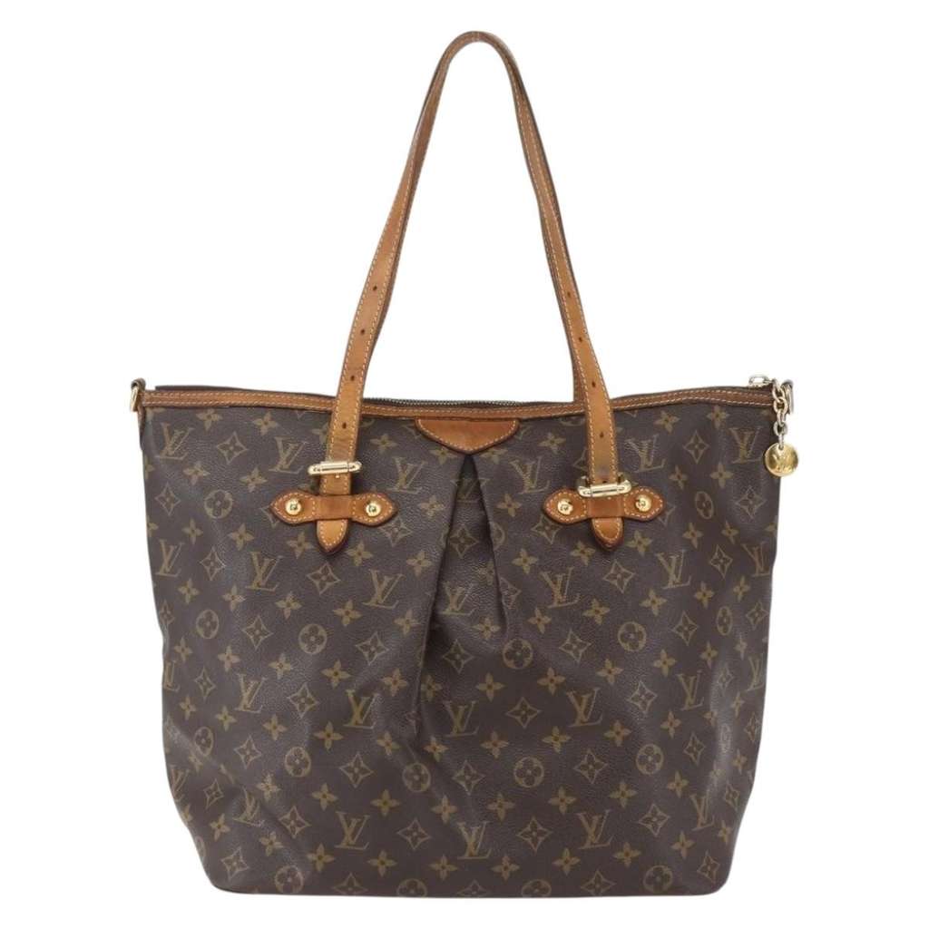 Louis Vuitton Palermo Handbag Brown Canvas Fair condition - Back View