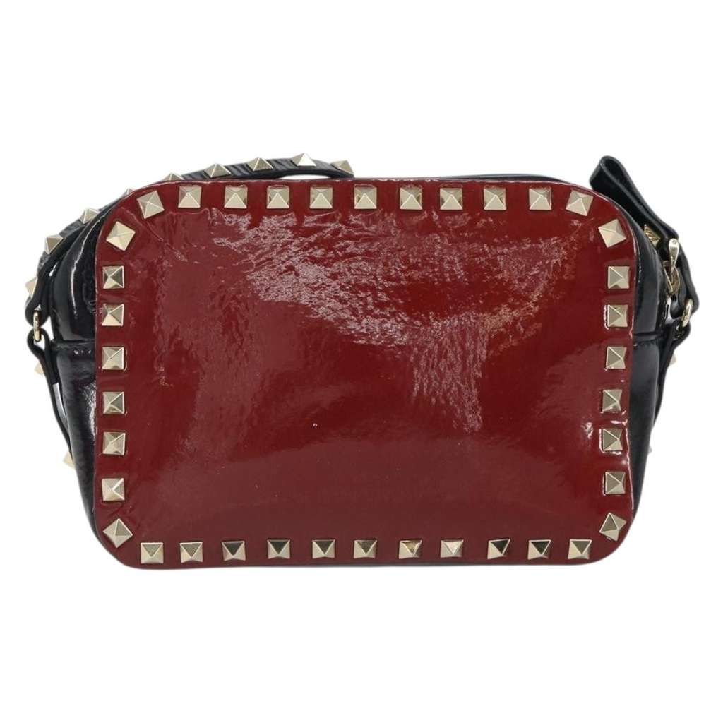 Valentino Garavani Rockstud Chain Camera Crossbody Bag Red Good condition - Back View