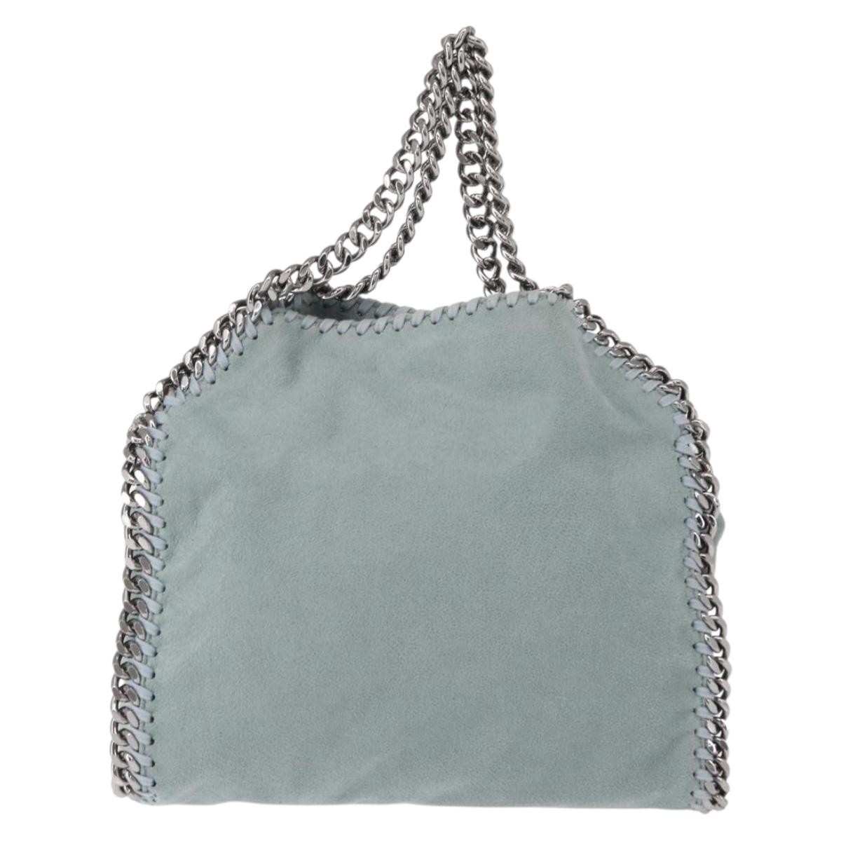 Stella Mccartney Falabella Fold Over Bag Blue Suede Good condition - Back View