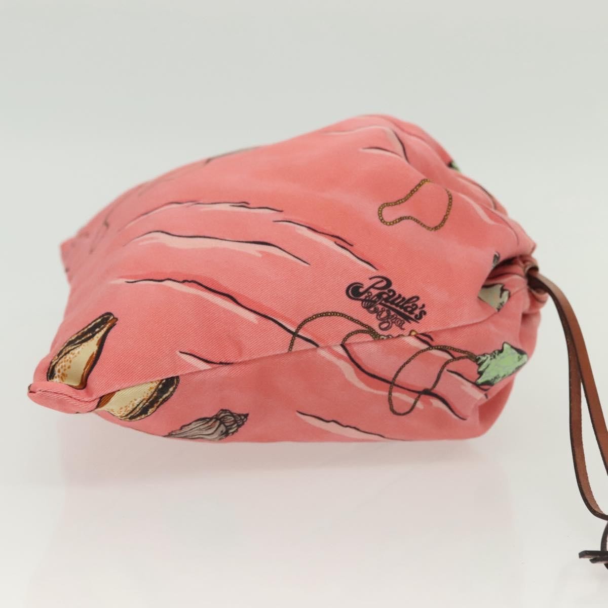 Loewe Drawstring Pouch Pink Canvas Good condition - Inside View