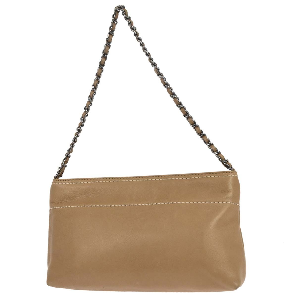 Chanel Lax Pochette Brown Leather Good condition - Back View