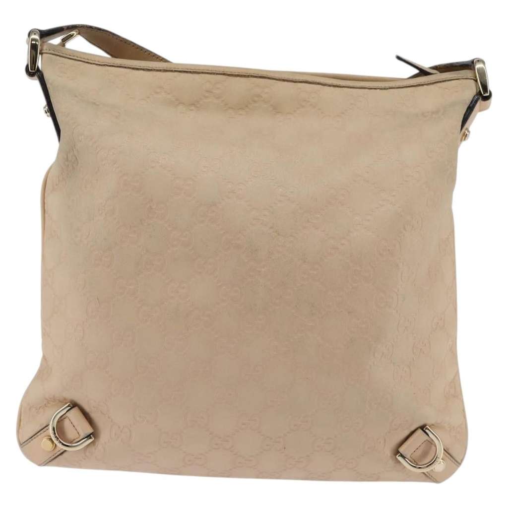 Gucci Abbey D-Ring Messenger Bag Beige Leather Good condition - Back View