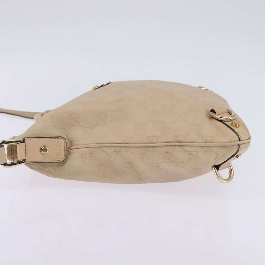 Gucci Abbey D-Ring Messenger Bag Beige Leather Good condition - Inside View