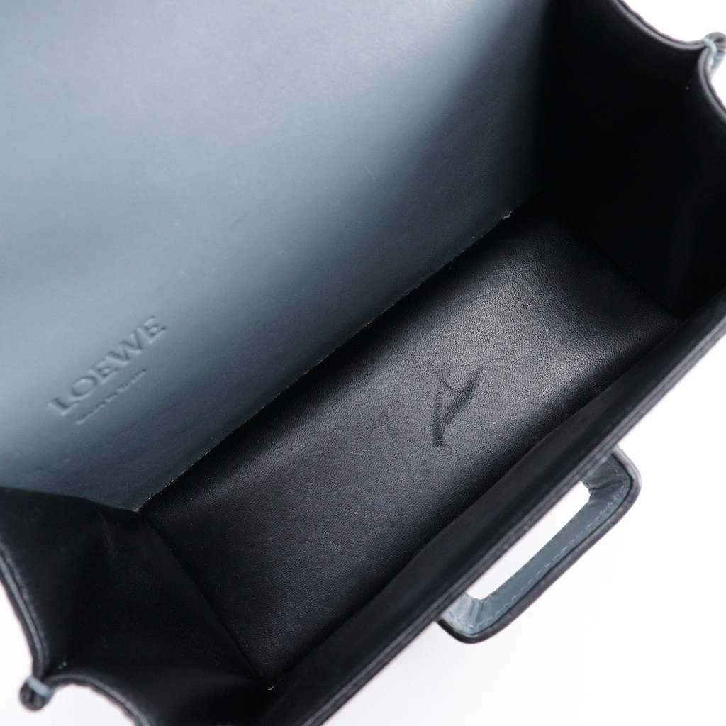 Loewe Barcelona Shoulder Bag Blue Leather Good condition - Inside View