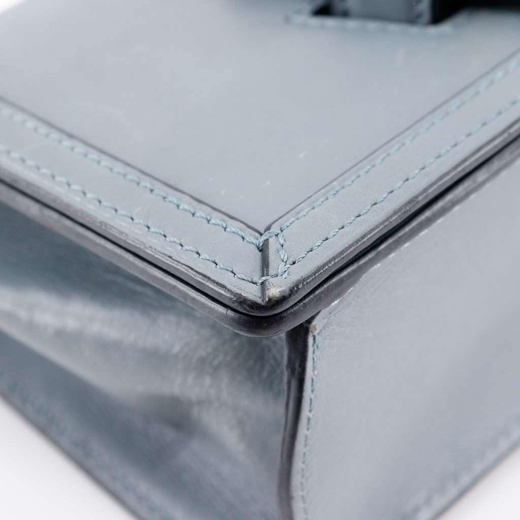 Loewe Barcelona Shoulder Bag Blue Leather Good condition - Box View