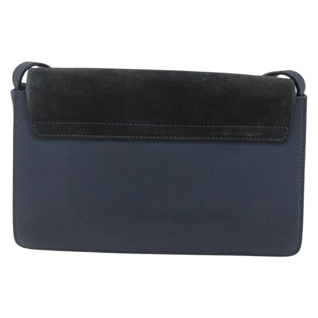 Chloe Faye Shoulder Bag Blue Suede Good condition - Back View