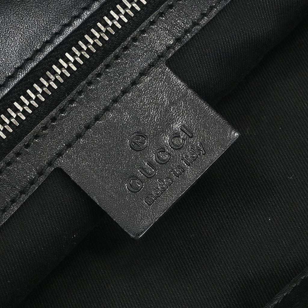 Gucci Belted Bucket Tote Black Canvas Good condition - Box View