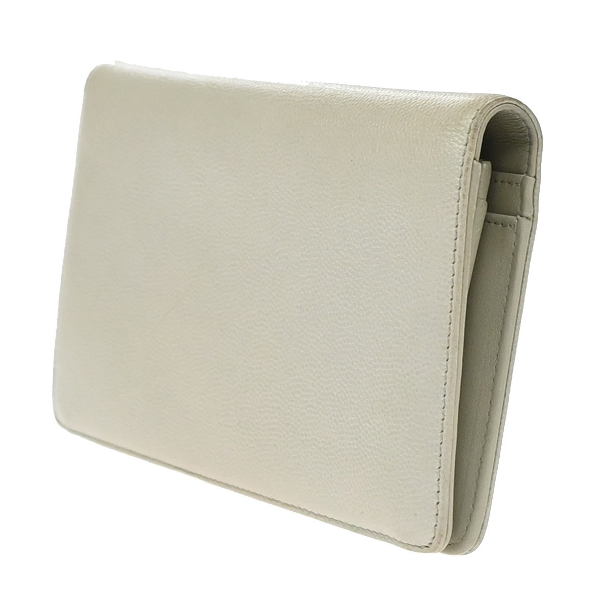 Chanel CC Bifold Wallet White Leather Good condition - Model View