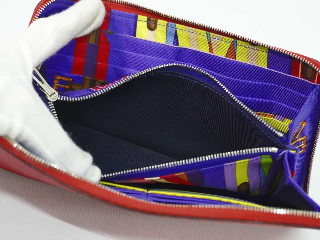 Hermès Azap Zip Around Wallet Pink Leather Good condition - Inside View