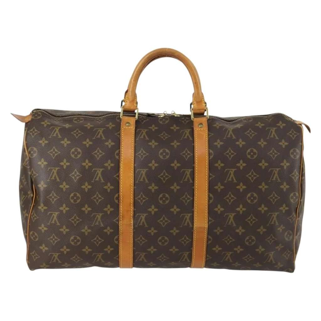 Louis Vuitton Keepall Bag Brown Canvas Fair condition - Back View
