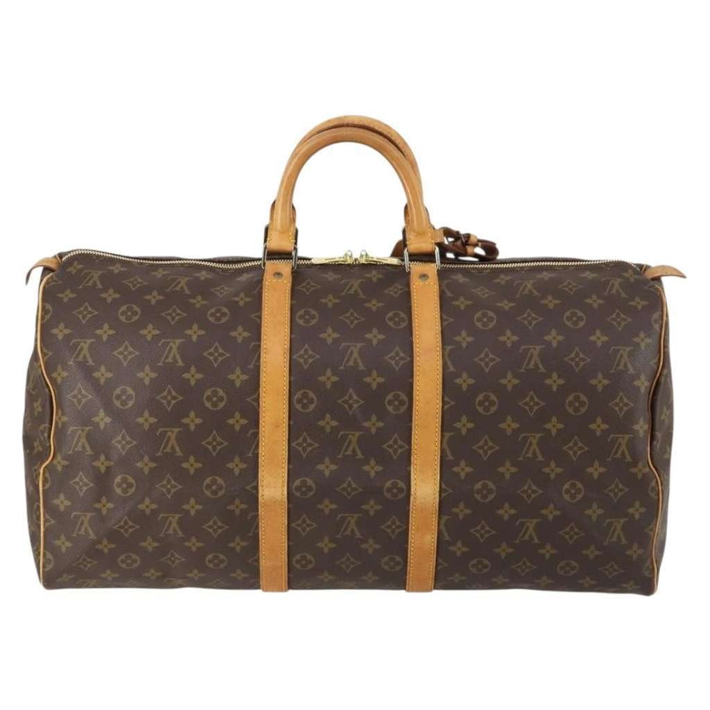 Louis Vuitton Keepall Bag Brown Canvas Good condition - Back View