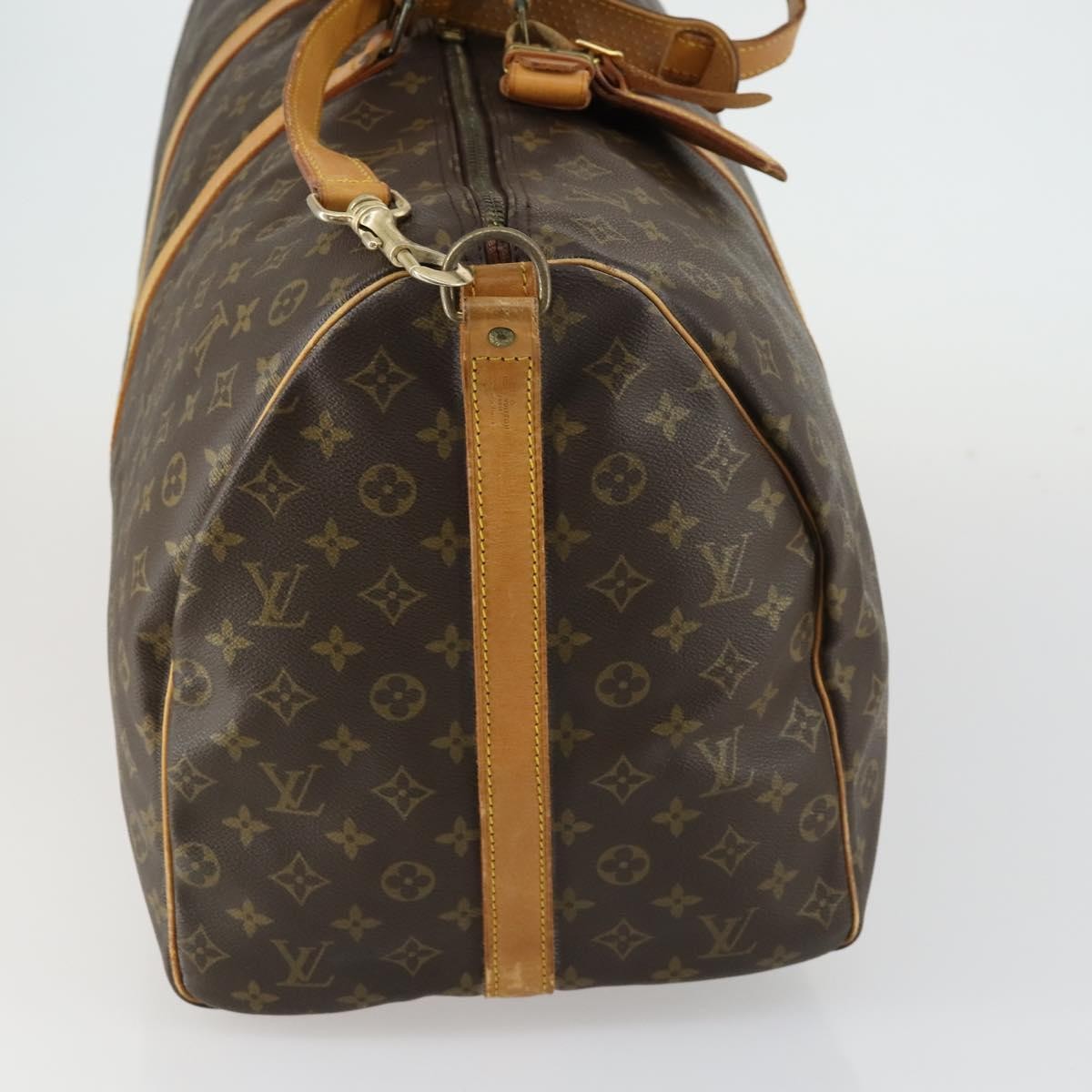 Louis Vuitton Keepall Bandouliere Bag Brown Canvas Fair condition - Model View