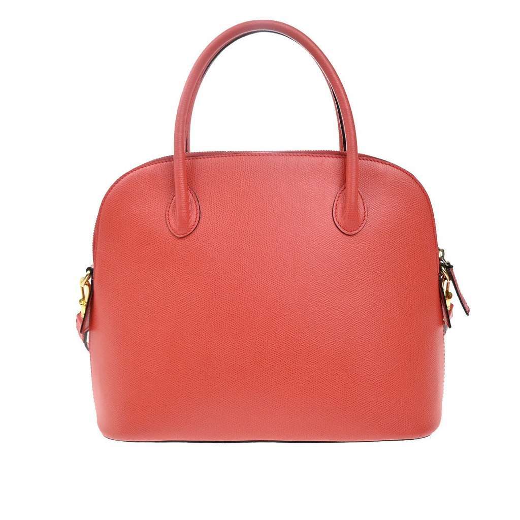 Celine Vintage Convertible Bowler Bag Red Leather Good condition - Back View