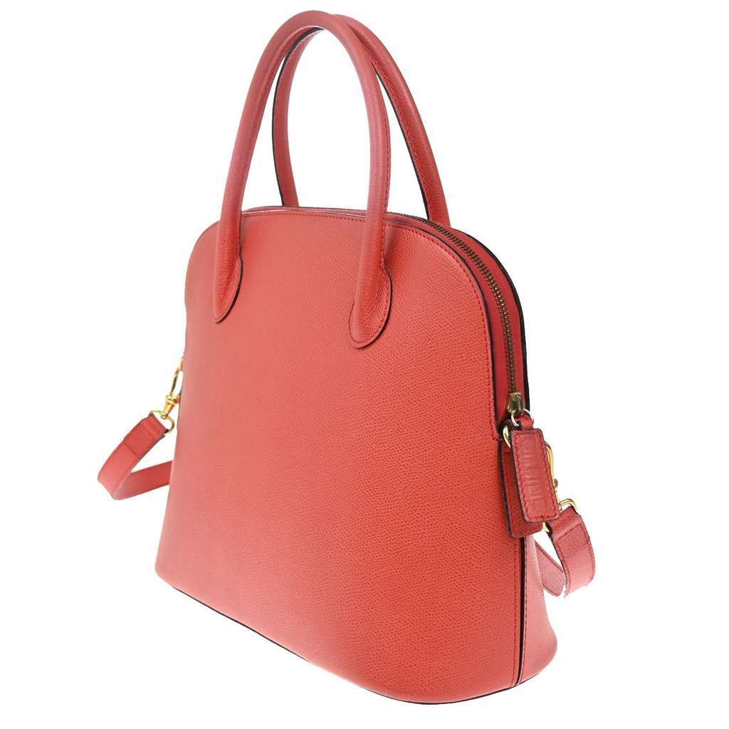 Celine Vintage Convertible Bowler Bag Red Leather Good condition - Model View