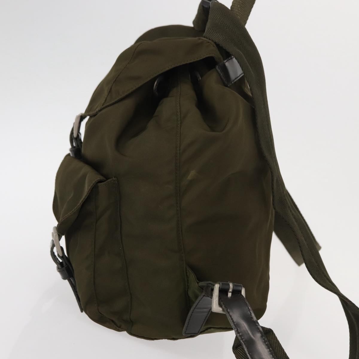 Prada Double Front Pocket Backpack Khaki Good condition - Inside View