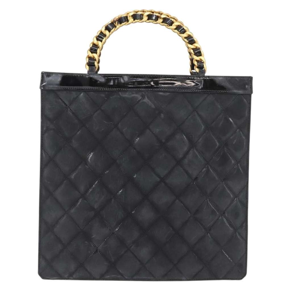 Chanel Chocolate bar tote Black Good condition - Back View