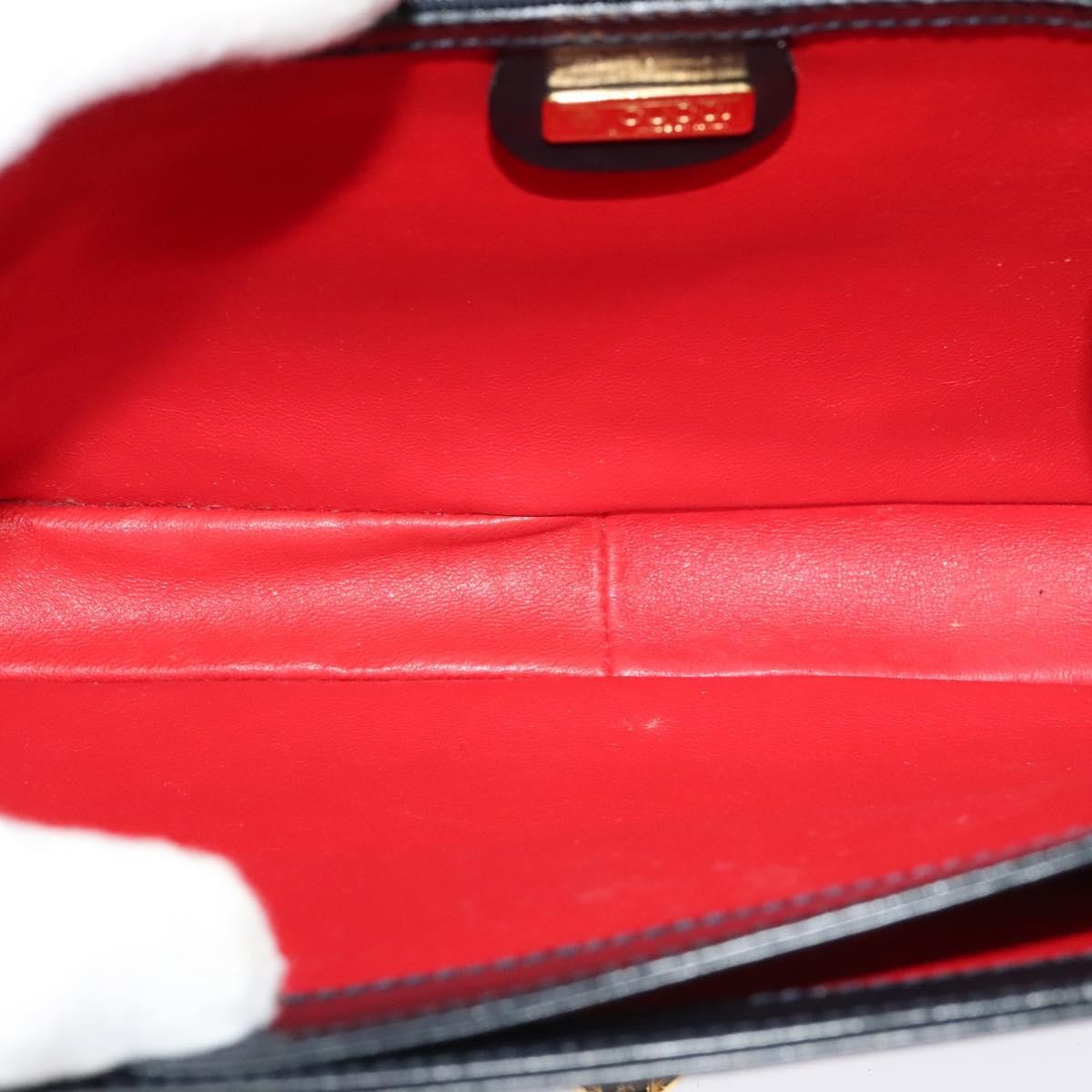 Gucci Vintage Shoulder Bag Navy Leather Good condition - Box View