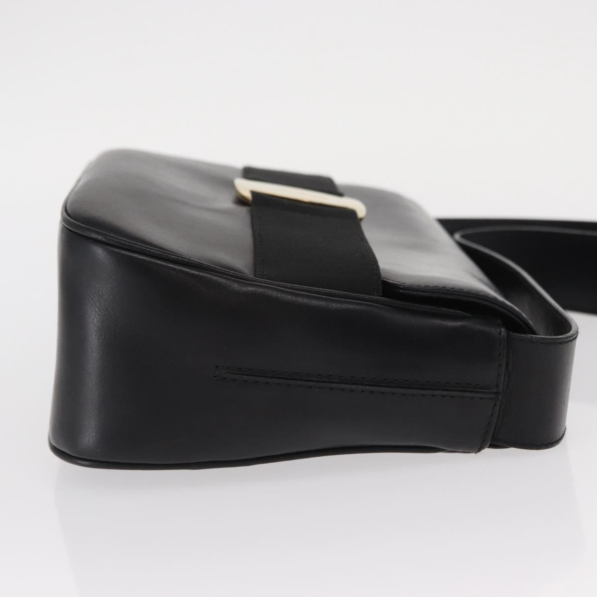 Salvatore Ferragamo Vala Shoulder Bag Black Leather Good condition - Inside View