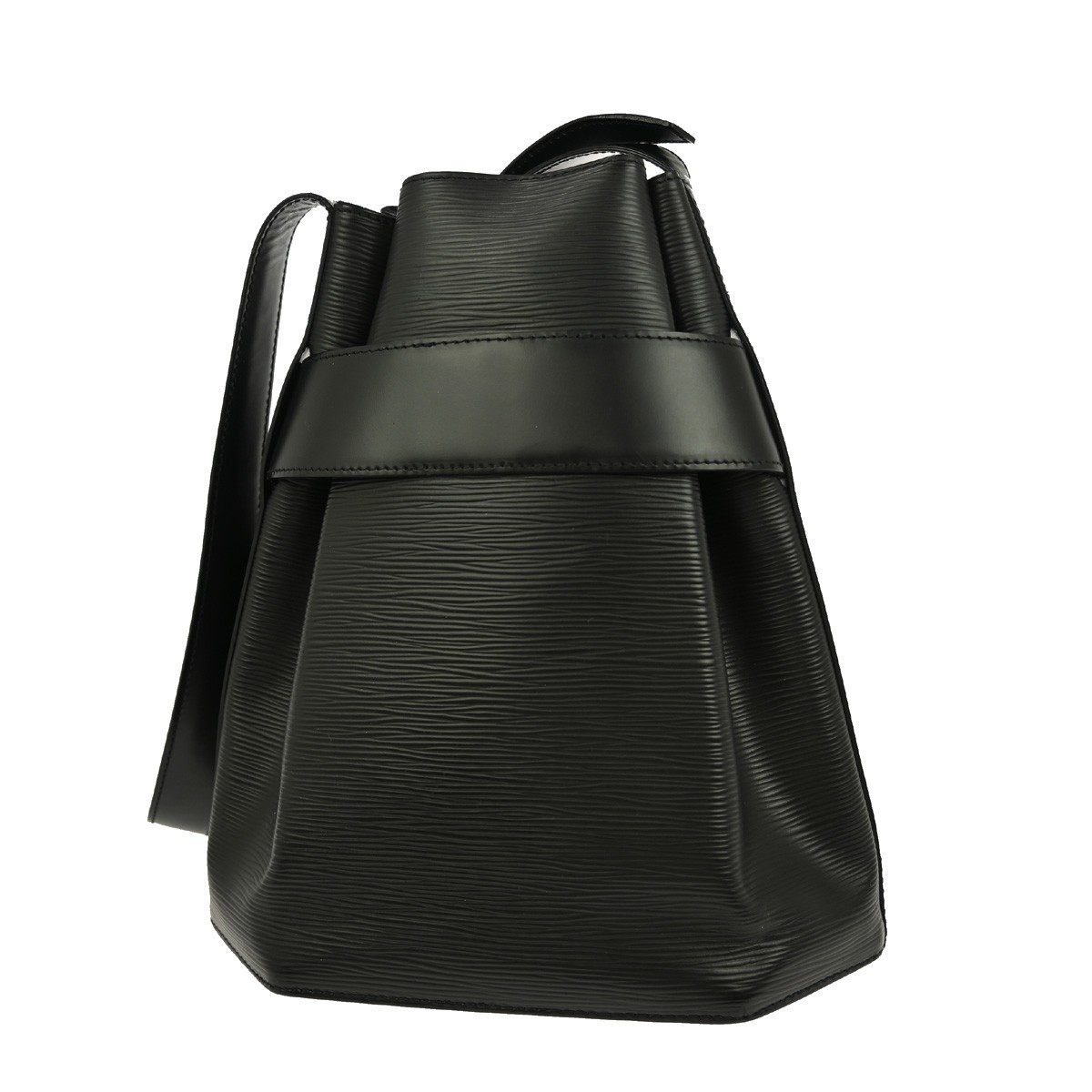 Louis Vuitton Vintage Sac d'Epaule Handbag Black Leather Good condition - Back View