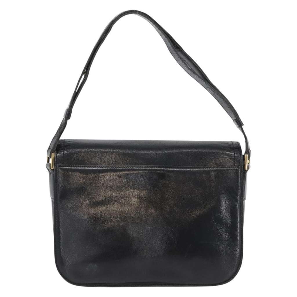 Saint Laurent Vintage Shoulder Bag Black Leather Good condition - Back View