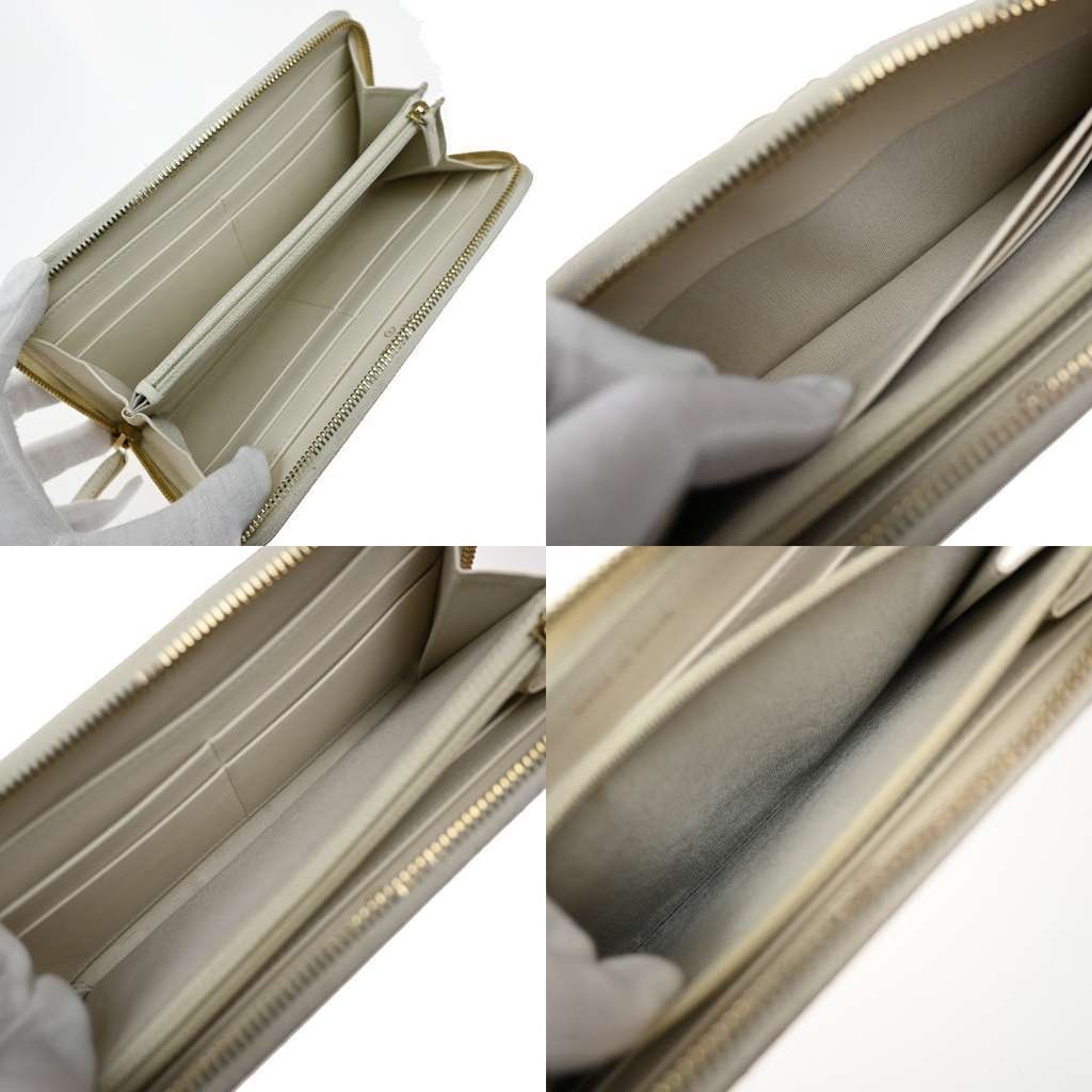 Chanel Mademoiselle Vintage Zip Around Wallet White Fair condition - Box View