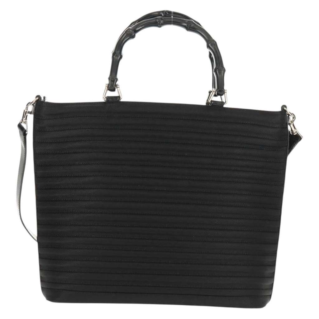 Gucci Vintage Bamboo Handle Bag Black Good condition - Back View