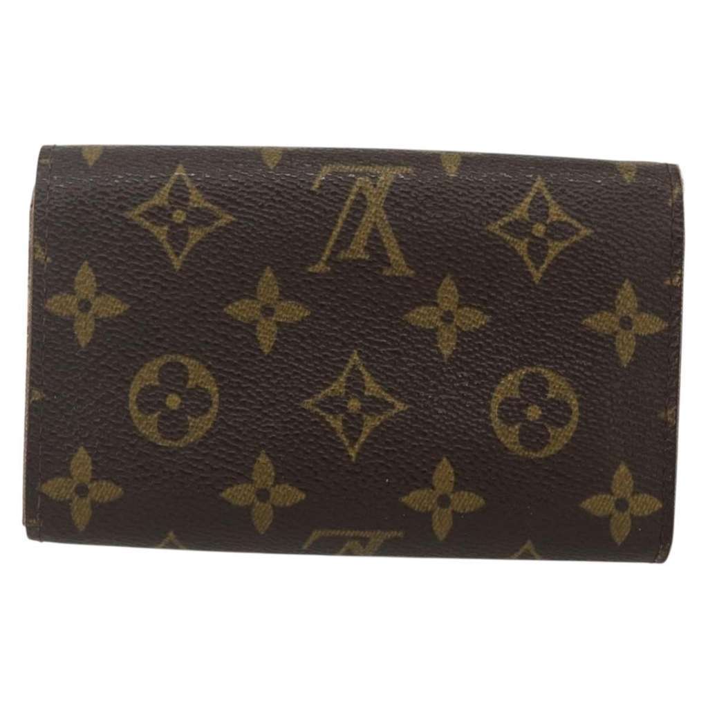 Louis Vuitton Porte Monnaie Tresor Wallet Brown Canvas Good condition - Back View