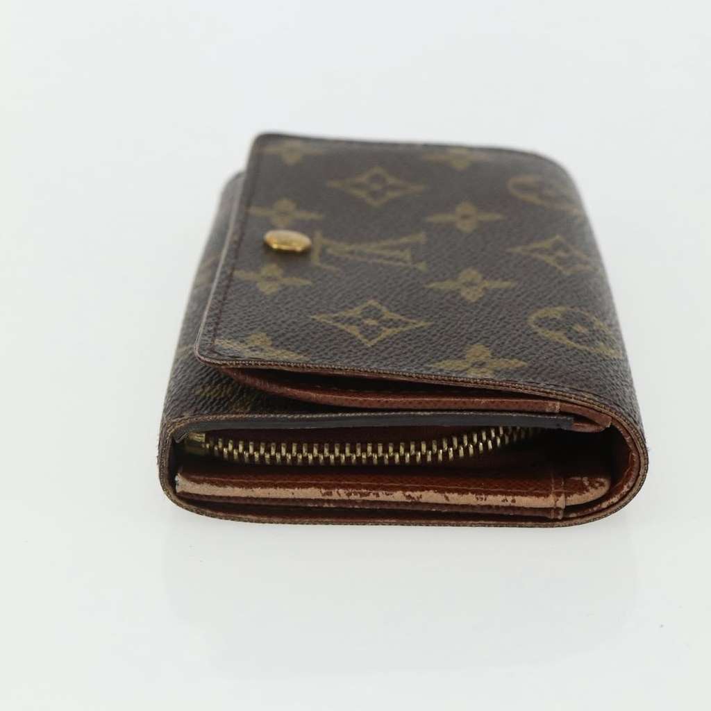 Louis Vuitton Porte Monnaie Tresor Wallet Brown Canvas Good condition - Model View