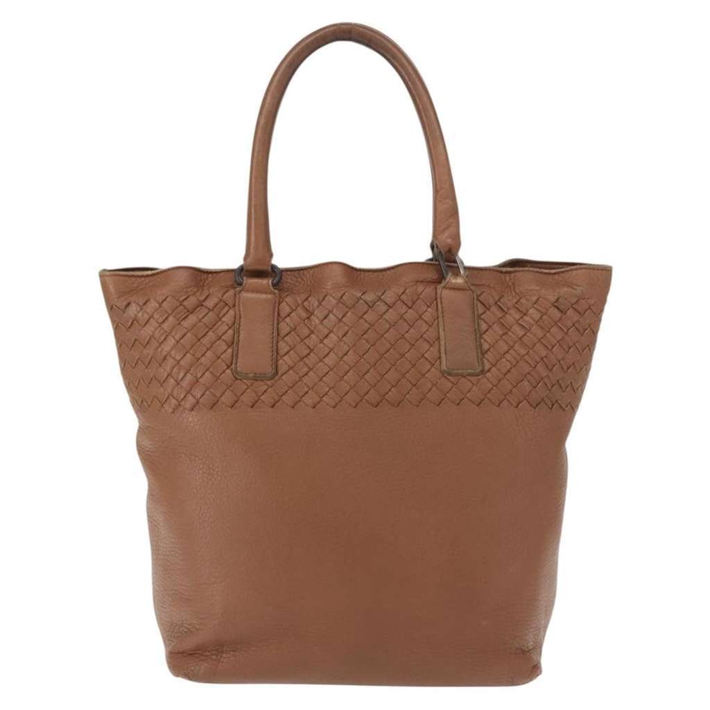 Bottega Veneta Intrecciato Tote Brown Leather Good condition - Back View