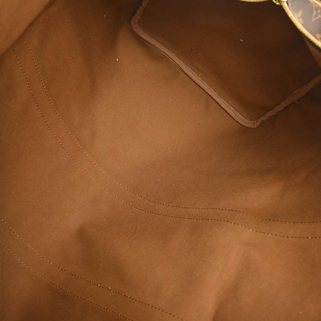 Louis Vuitton Keepall Bandouliere Bag Brown Canvas Fair condition - Inside View