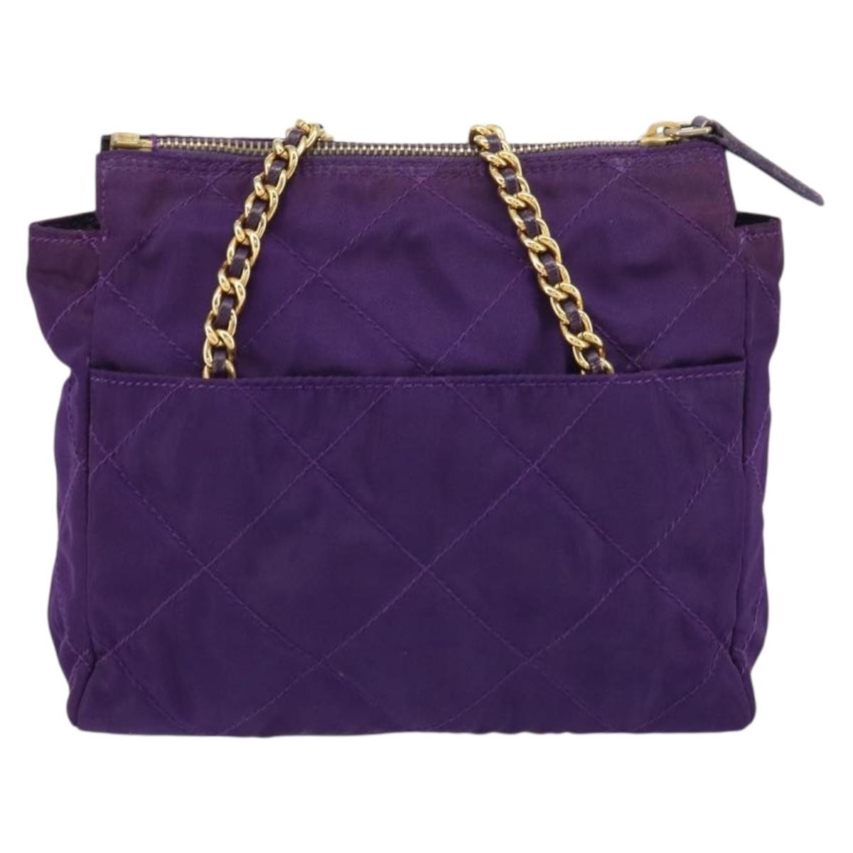 Prada Re-Edition 1995 Chain Tote Purple Good condition - Back View