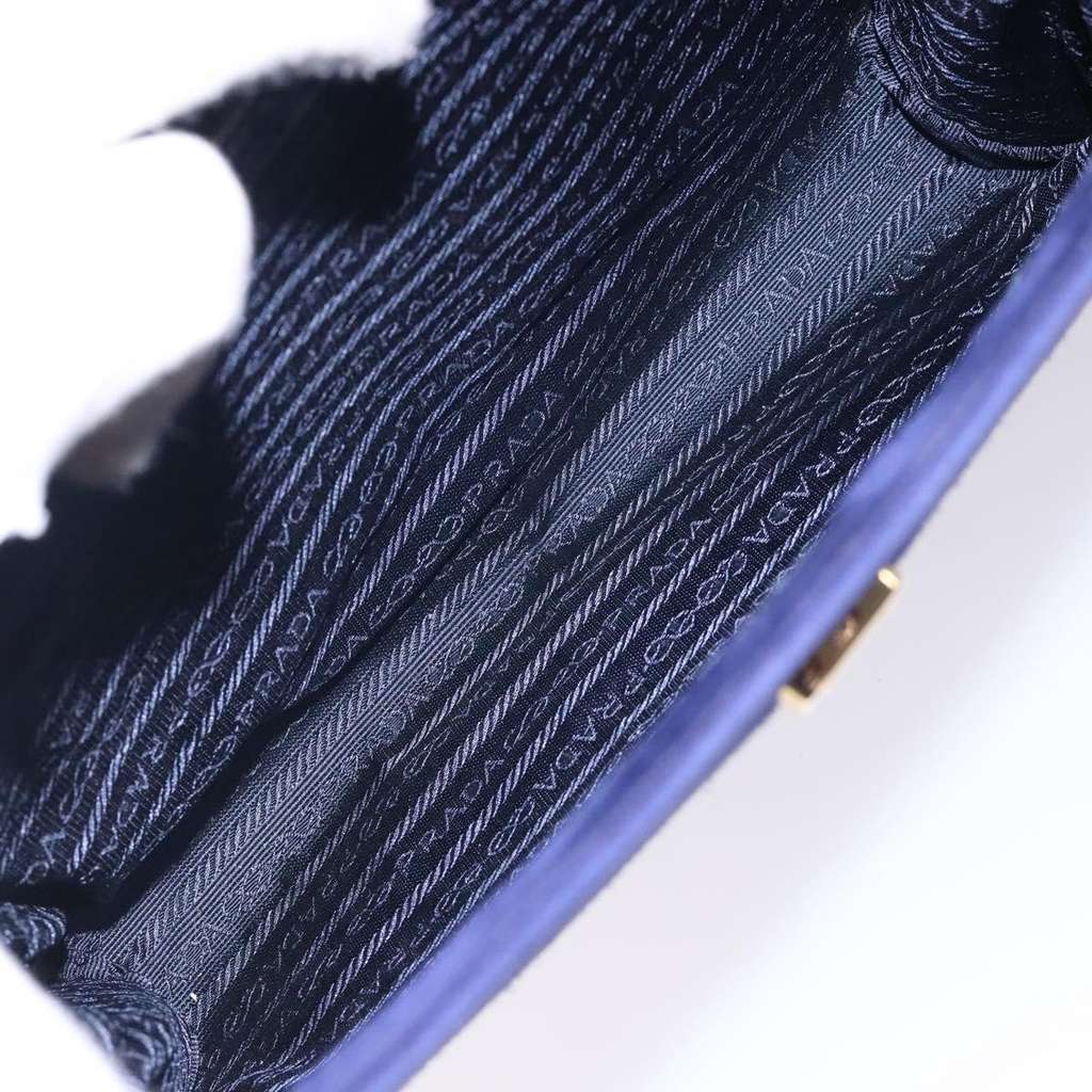 Prada Vintage Handbag Purple Suede Good condition - Box View